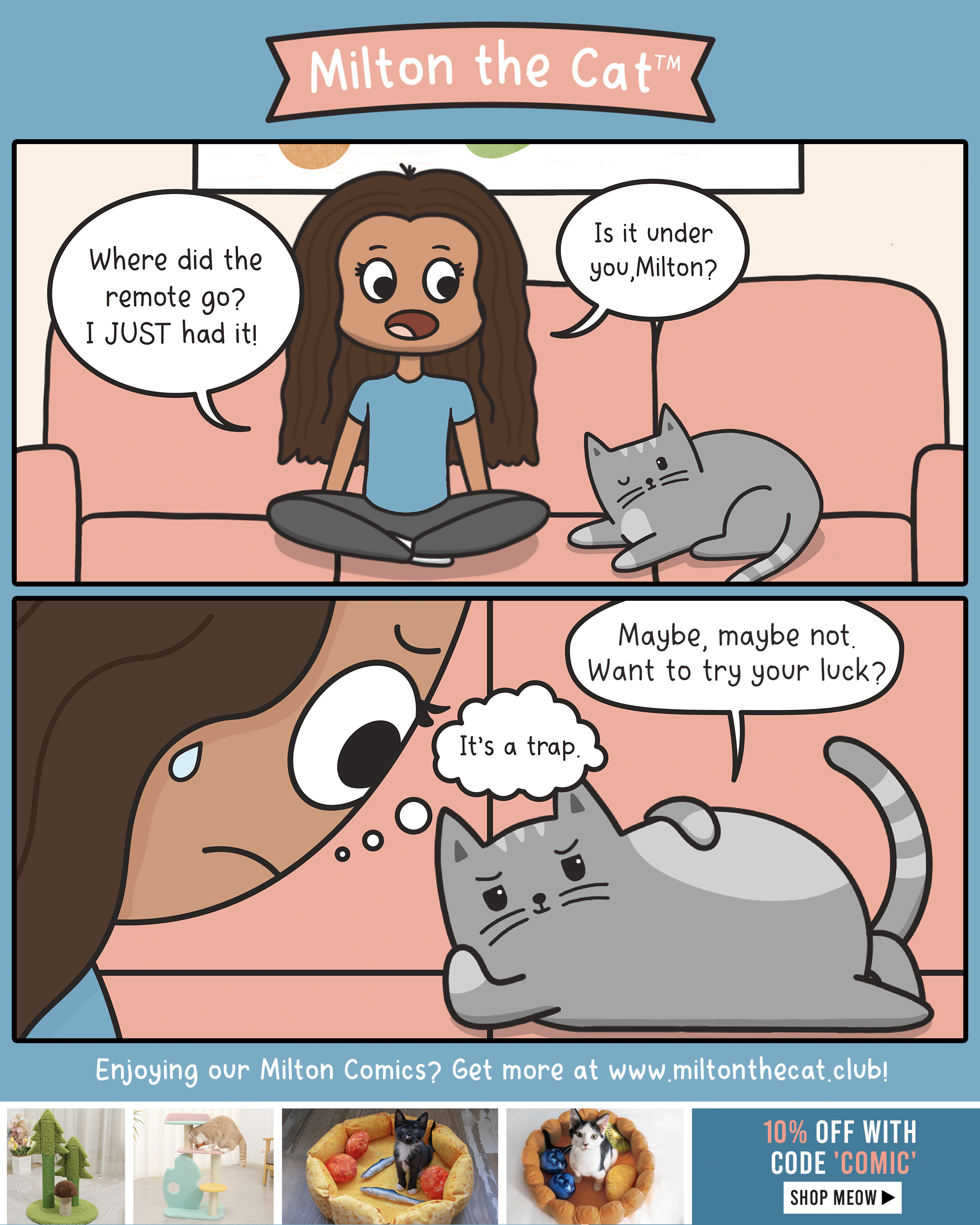 Meowingtons remote top control mouse