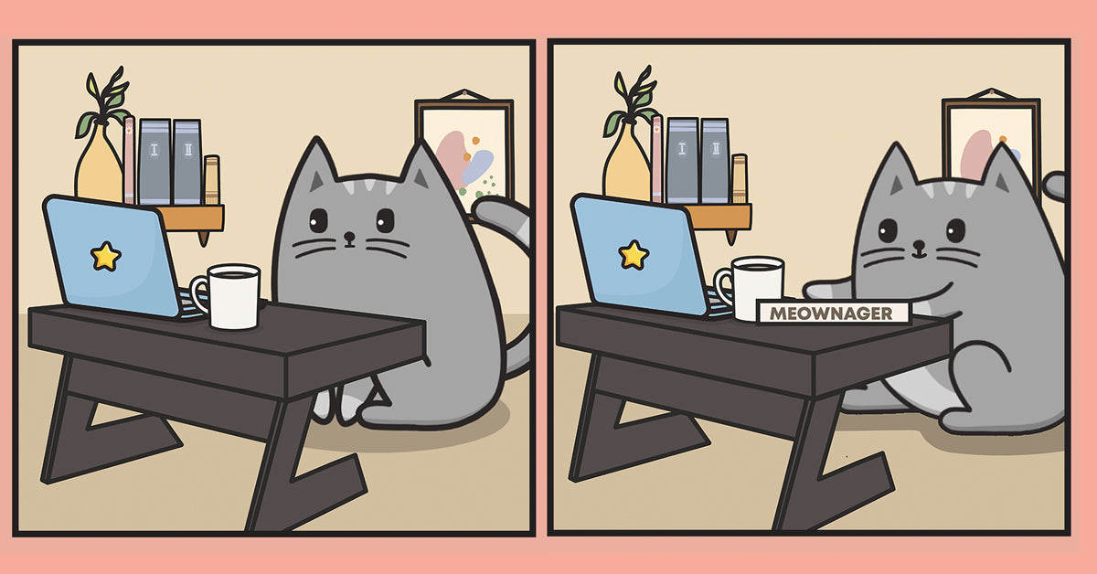 Cat at work discount