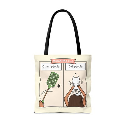 Other People vs Cat People Comic Tote Bag