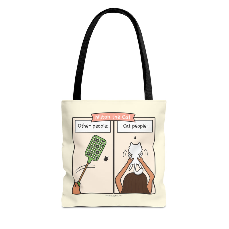 Other People vs Cat People Comic Tote Bag