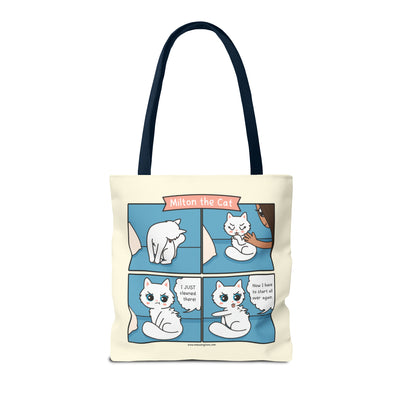 Cat Grooming Comic Tote Bag