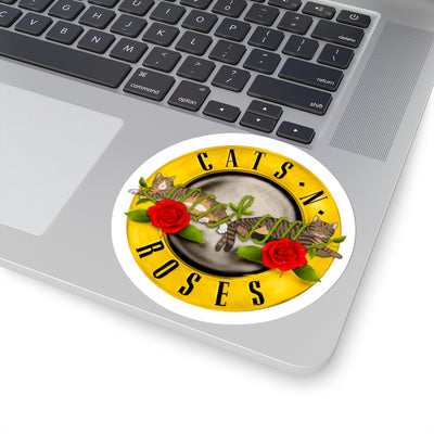 Cats N' Roses Sticker