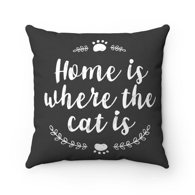 Where The Cat Is Toss Pillow Cover
