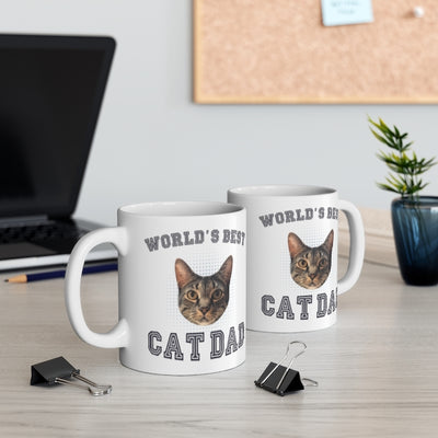 Customizable World's Best Cat Dad Cat Mug