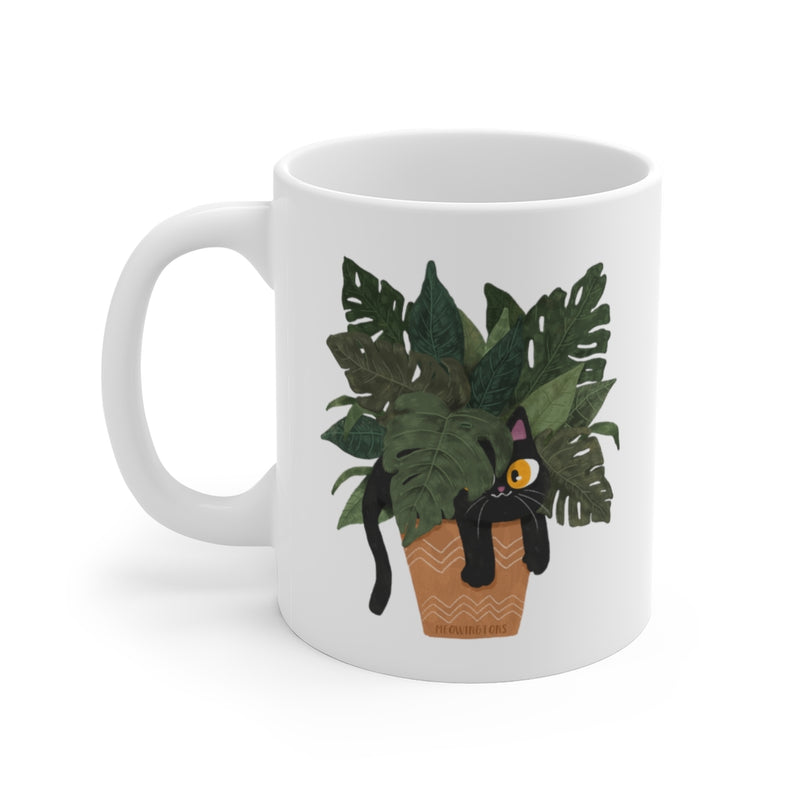 Jungle Cats & Plants Monstera Mug