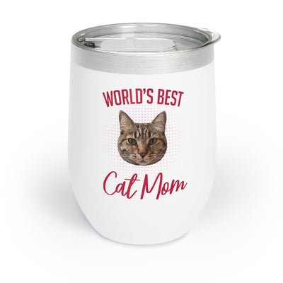 Custom Print Your Cat World's Best Cat Mom Wine Tumbler