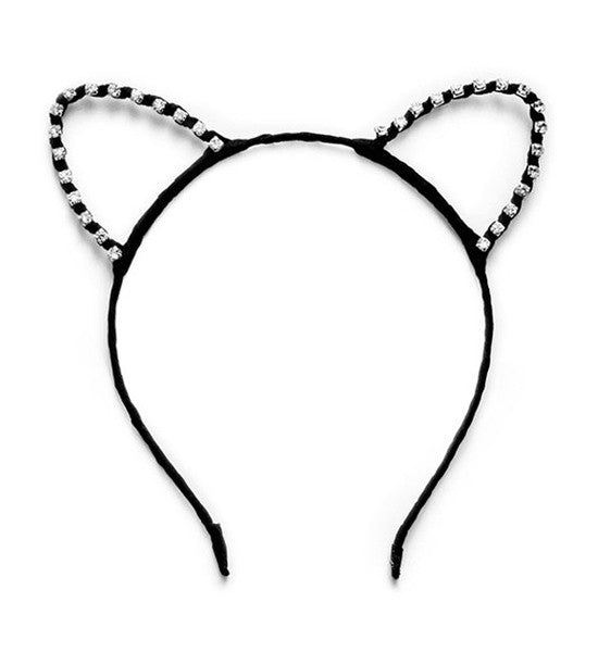 Rhinestone Cat Ears Headband