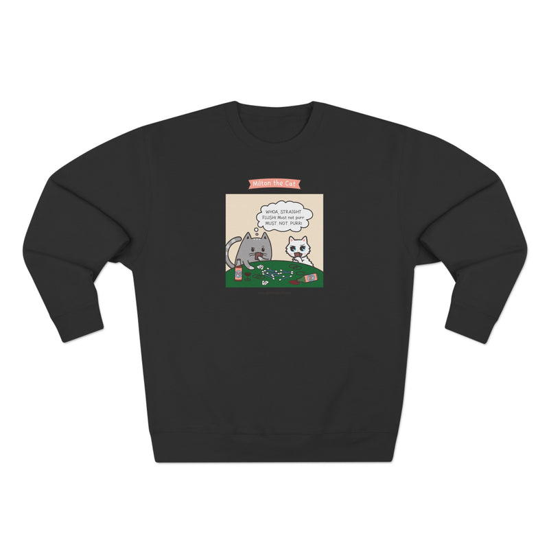 Cat Poker Comic Crewneck Sweatshirt