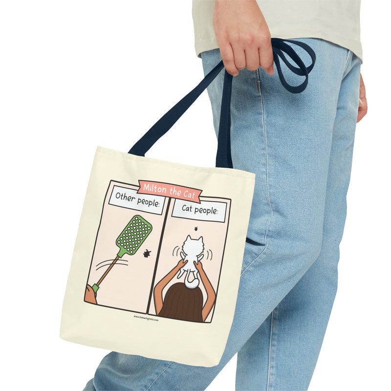 Other People vs Cat People Comic Tote Bag