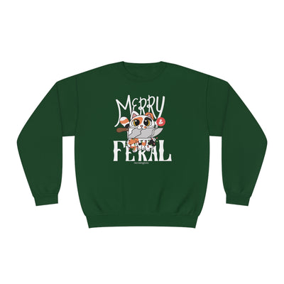 Merry & Feral Christmas Cat Sweatshirt