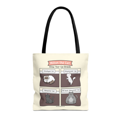 Know Your Cat Breeds Comic Tote Bag