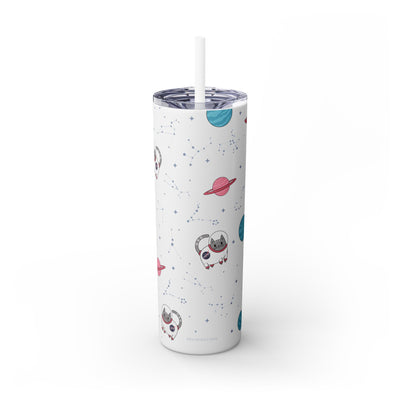 Space Cats Glitter Tumbler, 20oz