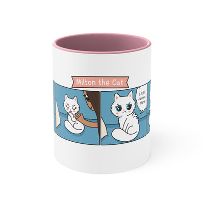 Cat Grooming Comic Coffee Mug