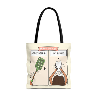 Other People vs Cat People Comic Tote Bag