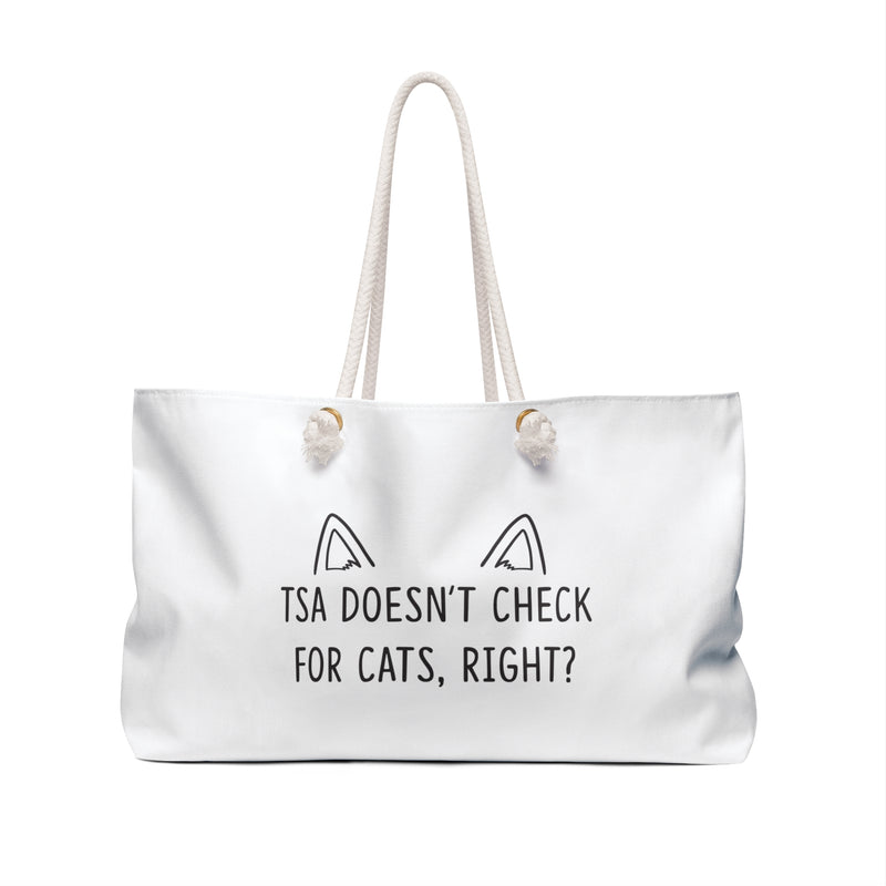 Oversized Cat Weekender TSA Tote Bag – Meowingtons