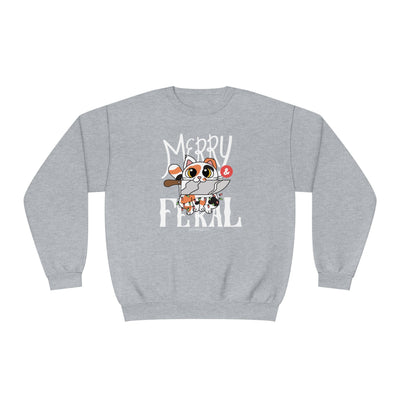Merry & Feral Christmas Cat Sweatshirt
