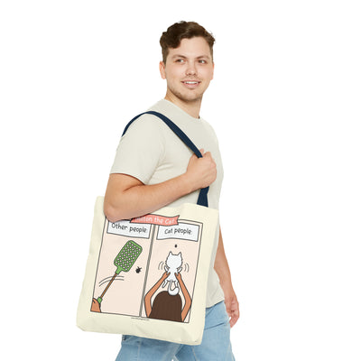 Other People vs Cat People Comic Tote Bag