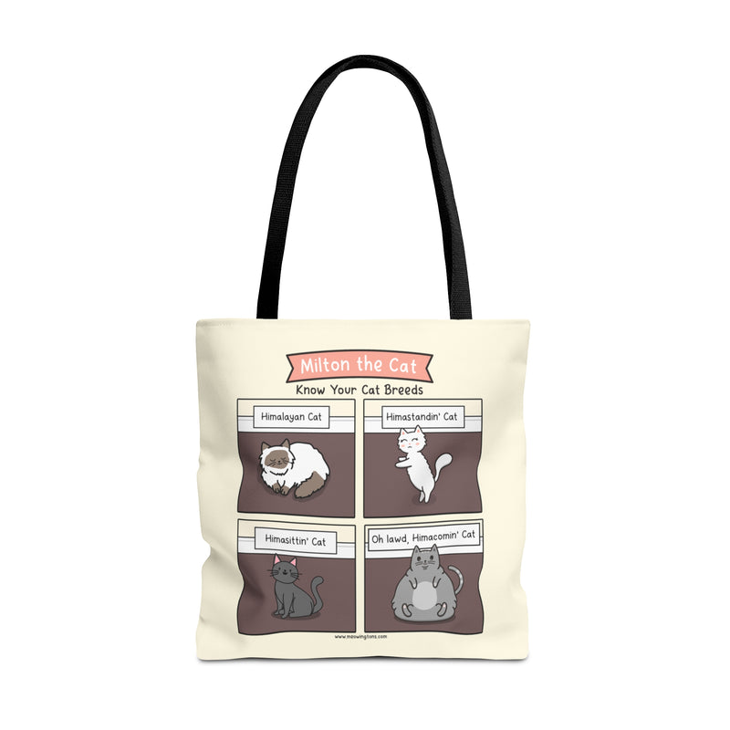 Know Your Cat Breeds Comic Tote Bag