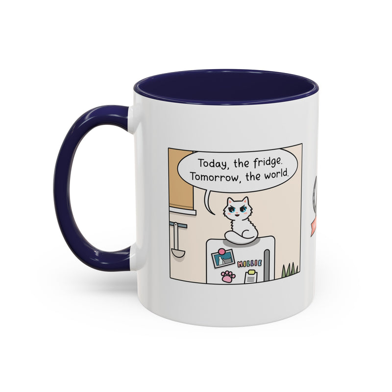 World Domination Cat Comic Mug