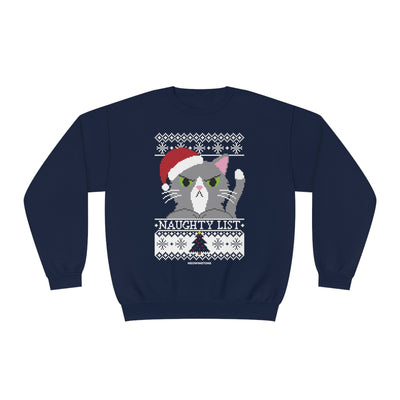 Naughty List Cat Crewneck Sweatshirt
