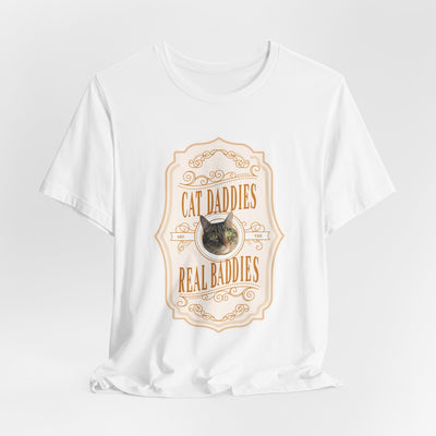 Custom Cat Daddies Are The Real Baddies Whiskey Label T-Shirt - Light