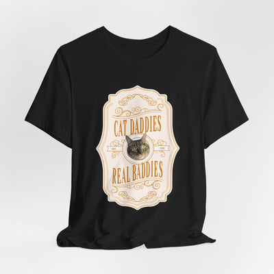 Custom Cat Daddies Are The Real Baddies Whiskey Label T-Shirt - Light