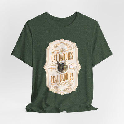 Custom Cat Daddies Are The Real Baddies Whiskey Label T-Shirt - Light
