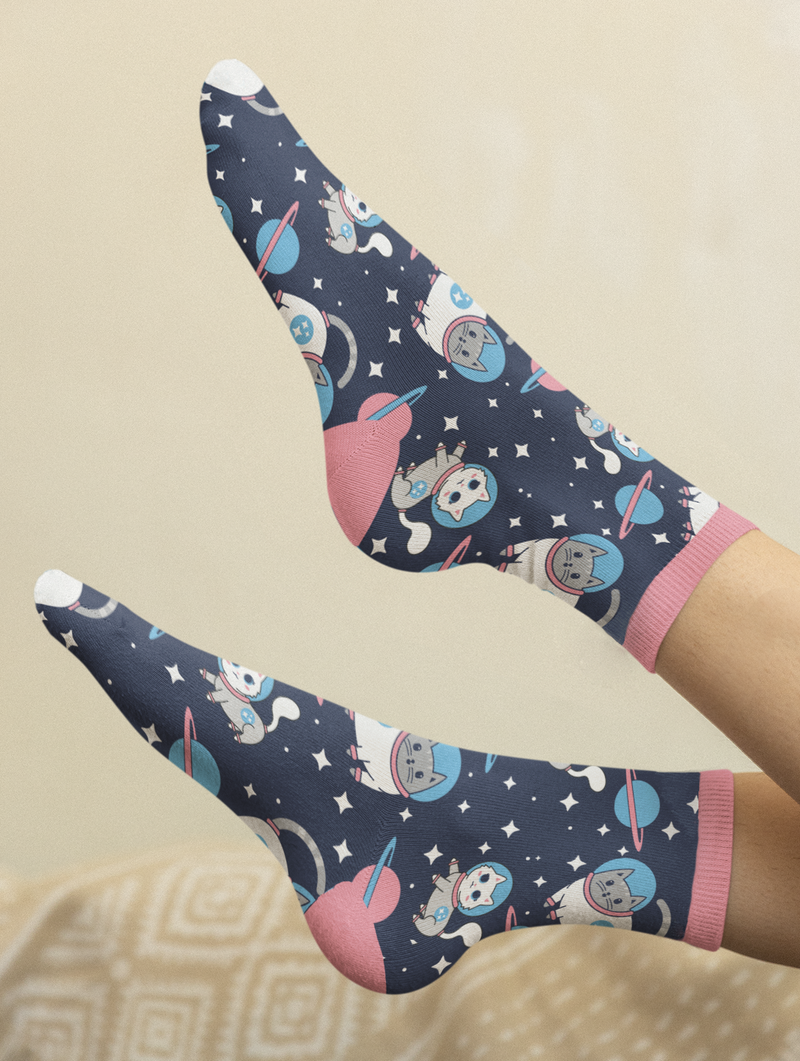 Mix & Match Meowter Space Cat Socks (3-Pack)