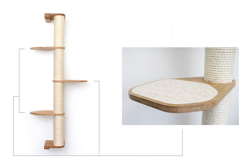 Wall Mounted Cat Scratching Post - Sisal