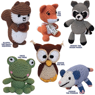 Knit Knacks Organic Cotton Cat Toy - Wild Woodland Friends