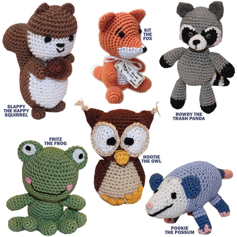 Knit Knacks Organic Cotton Cat Toy - Wild Woodland Friends