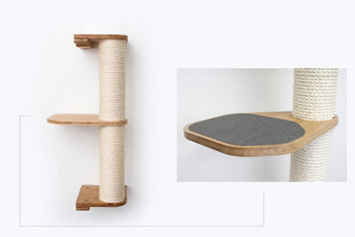 Wall Mounted Cat Scratching Post - Sisal