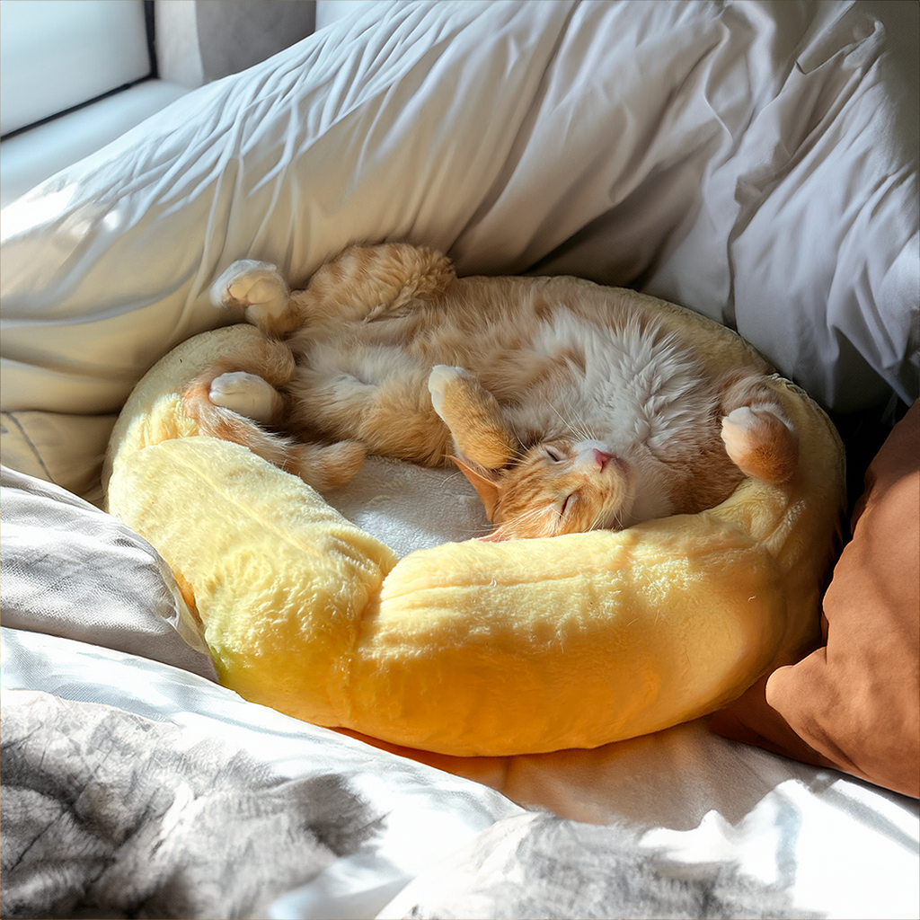 Cute cat in sales bed