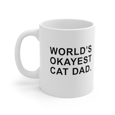 World's Okayest Cat Dad Mug