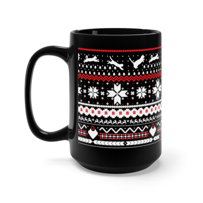 Ugly Sweater Black Cat Mug