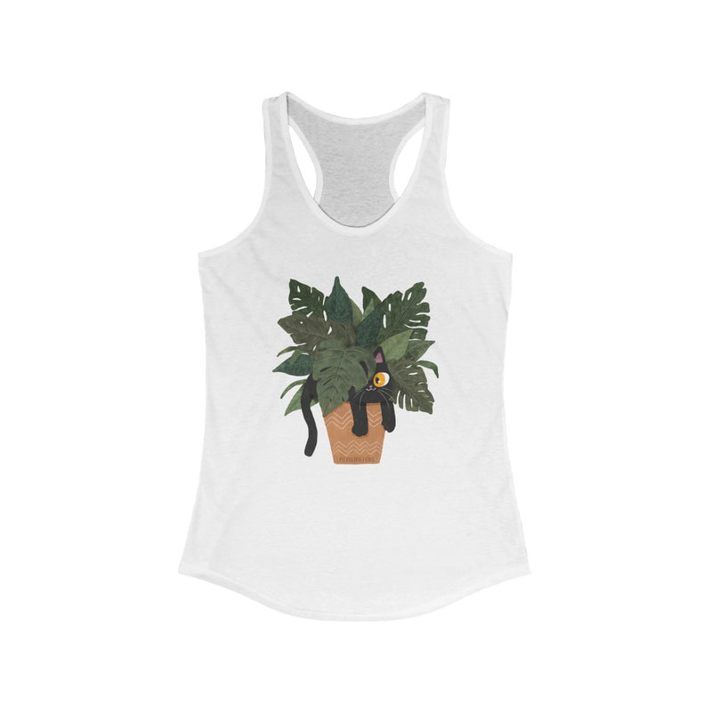 Jungle Cats & Plants Monstera Racerback Tank Top