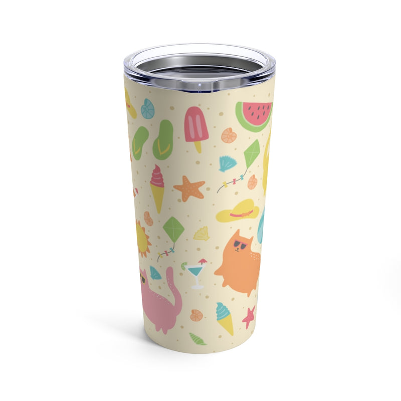 Beach Cats Stainless Steel 20oz Tumbler