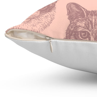 Cat Hair Throw Pillow Cover