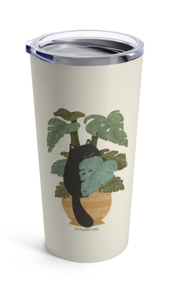 Tropical Jungle Cats & Plants Reusable 20oz Tumbler