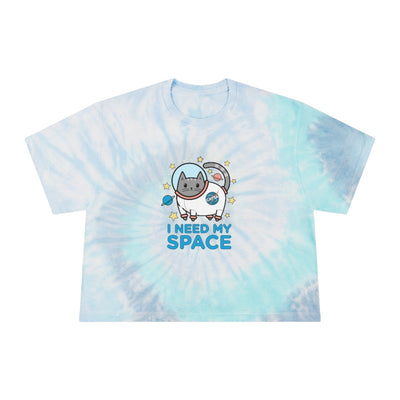 I Need My Space Tie-Dye Cat Crop Top