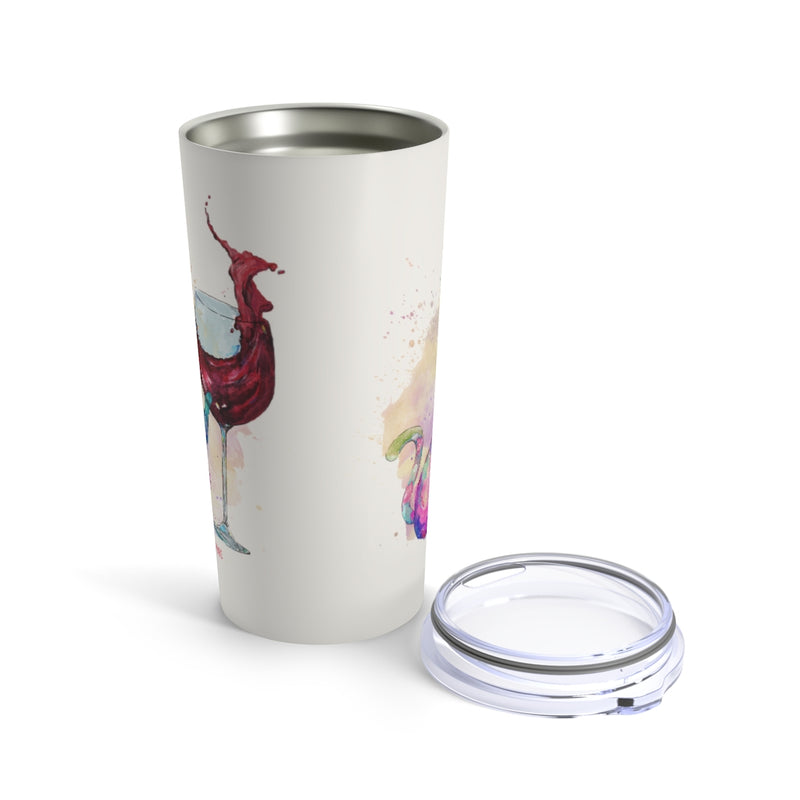 Feline Tipsy Cat Wine Reusable 20oz Tumbler