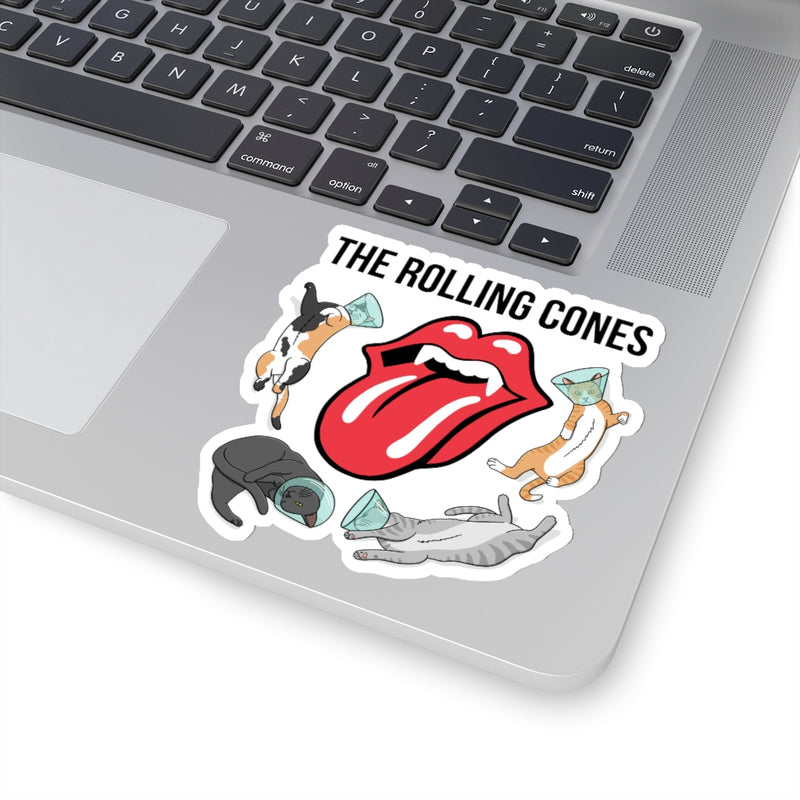 The Rolling Cones Cat Sticker