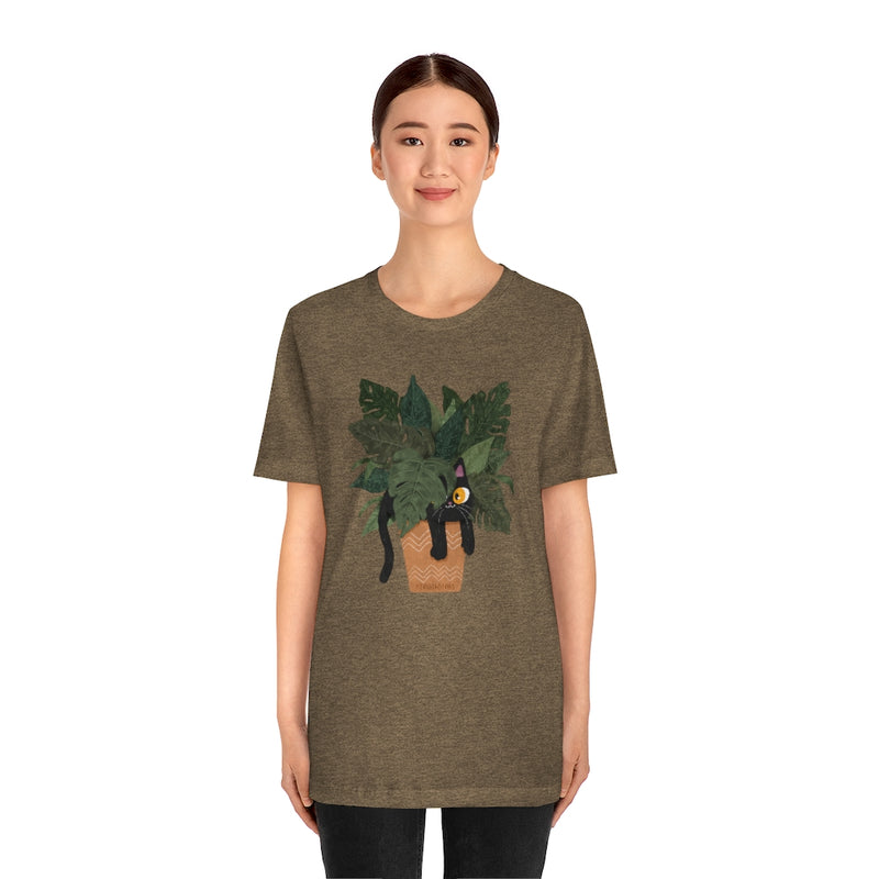 Jungle Cats & Plants Monstera T-Shirt