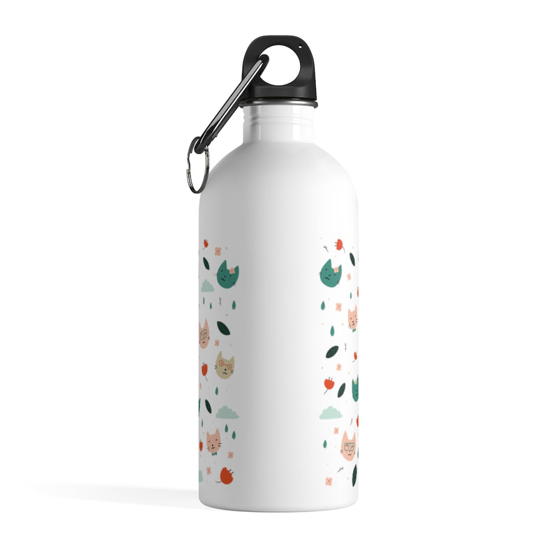 Drink More Water, Pet More Cats Water Bottle