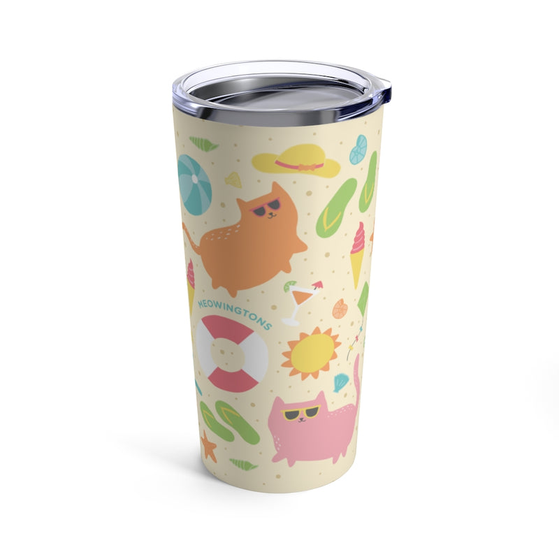 Beach Cats Stainless Steel 20oz Tumbler