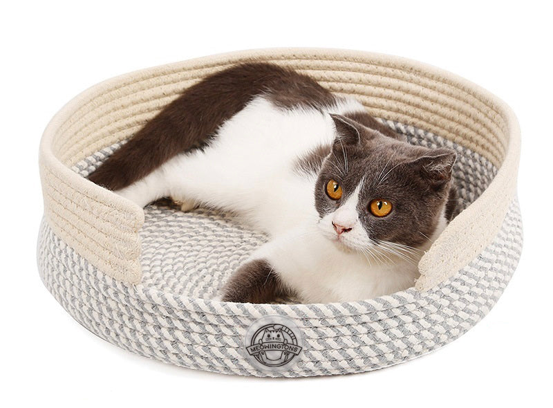 Woven Nest Cat Bed