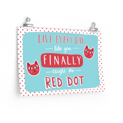 Red Dot Cat Poster