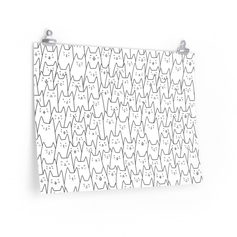 Crowded Cats Poster