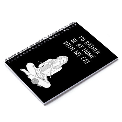I'd Rather Be Home Cat Notebook