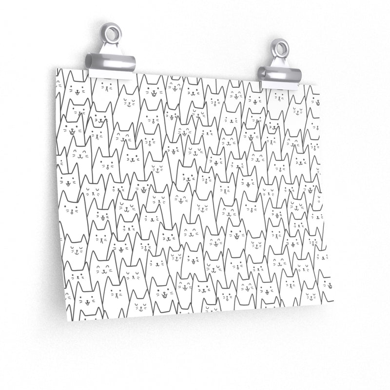 Crowded Cats Poster